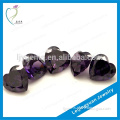 Wuzhou diamond cut synthetic amethyst heart 10x10mm cubic zirconia